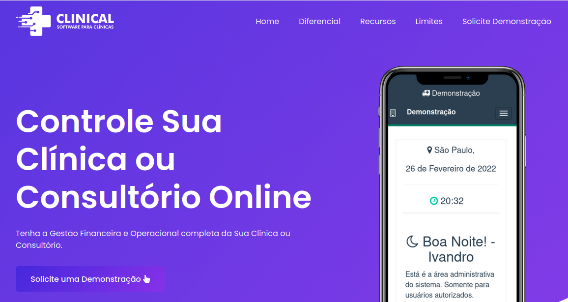 Sistema Clinical - Controle Sua Clínica